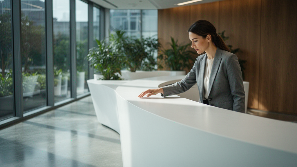 Recepção impecável: o que define uma bancada em Corian