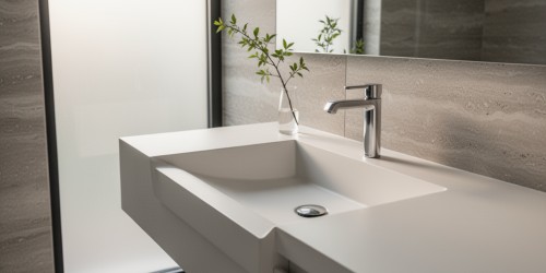 Cuba em Corian para banheiros elegantes e funcionais