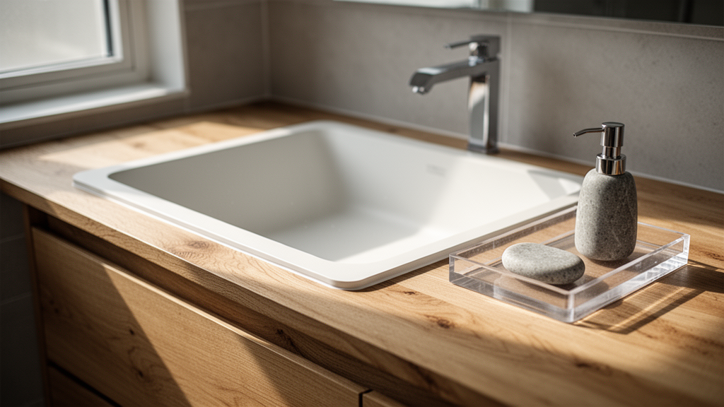 Materiais e tecnologias que elevam o nível: Corian®, madeira e acrílico
