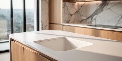 Pia de Corian sob medida para residências de alto padrão