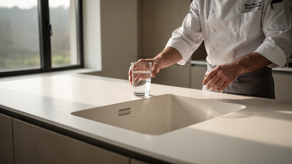 Pia de Corian sob medida: o que é e por que impressiona