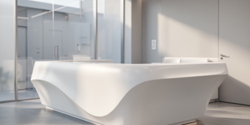 Bancadas em Corian para clínicas e consultórios modernos