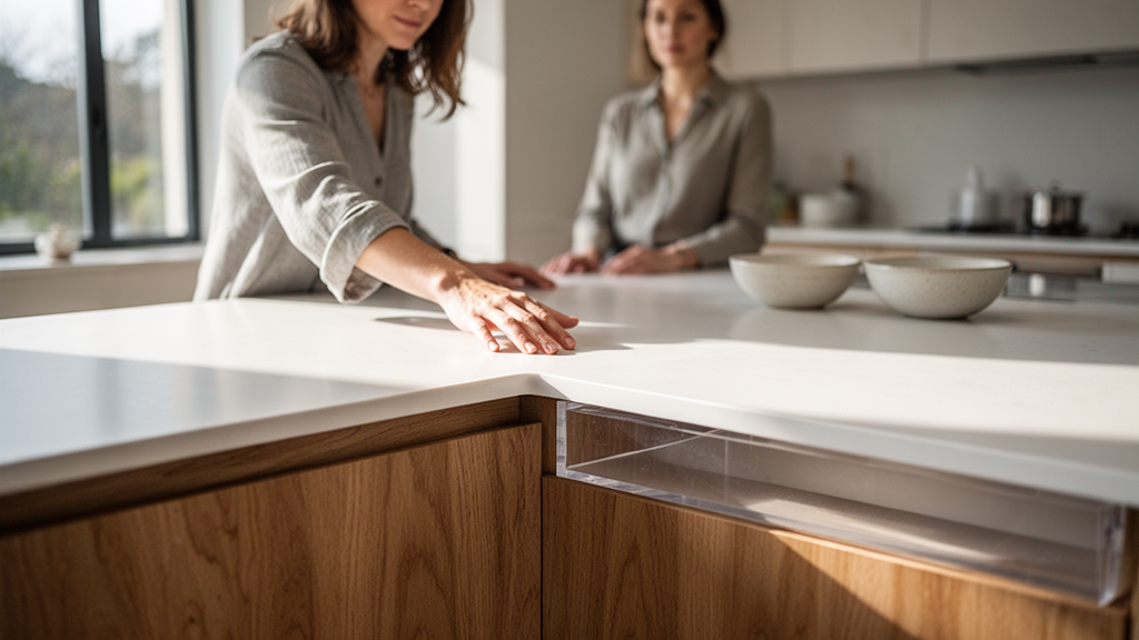 Materiais e tecnologias: madeira, acrílico e Corian em harmonia
