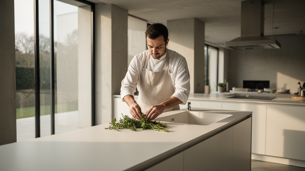 Tendências para áreas gourmet modernas: superfícies contínuas e minimalismo funcional