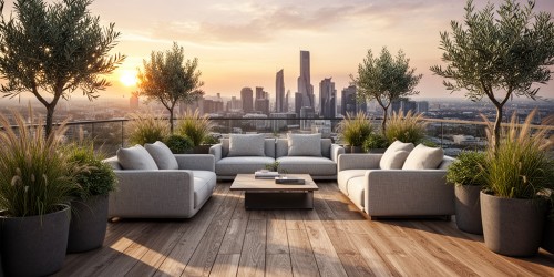 Deck de madeira para cobertura e rooftop residencial