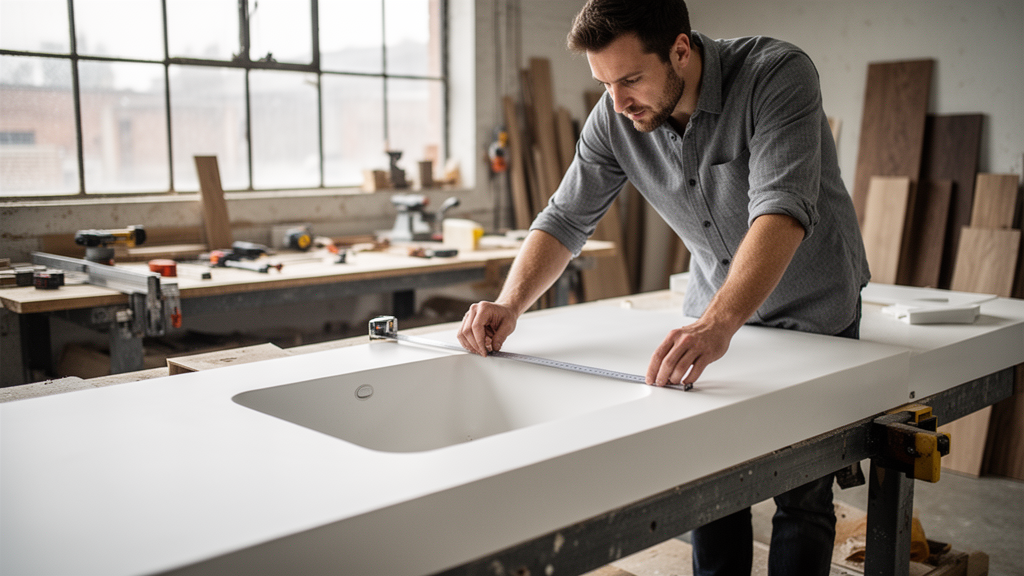 Passo a passo para planejar seu lavatório em Corian sob medida