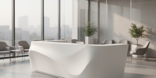 Bancadas em Corian para clínicas com design sofisticado