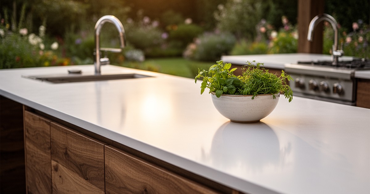 Benefícios da bancada em Corian para áreas gourmet