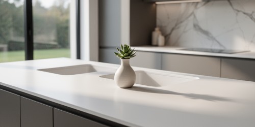 Bancada de cozinha em Corian para cozinhas contemporâneas