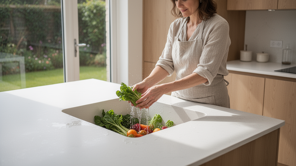 Bancada de Corian: conceito, benefícios e estética contínua