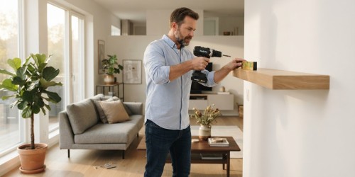 Fixação na parede: cuidados na instalação de móveis suspensos
