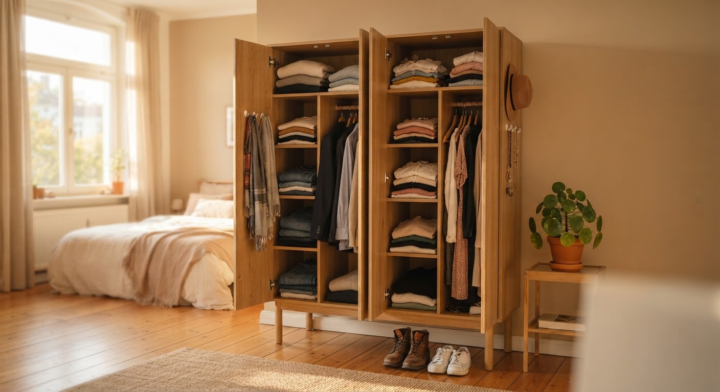 O que considerar antes de projetar um guarda-roupa compartilhado