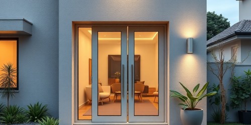 Projetos sob medida de portas em ACM para entrada residencial