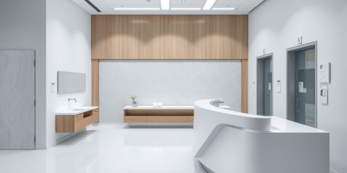 Aplicações de Corian em hospitais e clínicas