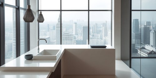 Pias e cubas em Corian para projetos com acabamento de alto nível