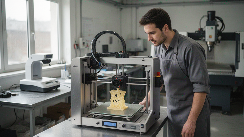 Tecnologias digitais como scanners, impressoras 3D e sistemas de usinagem