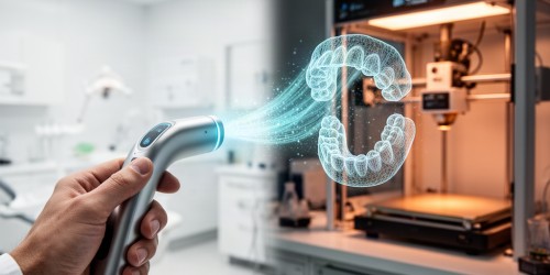 Fluxo digital entre clínica e laboratório