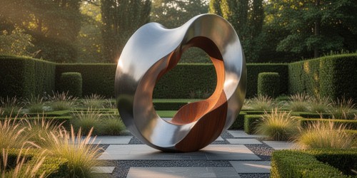 Ideias de escultura personalizada para jardim moderno