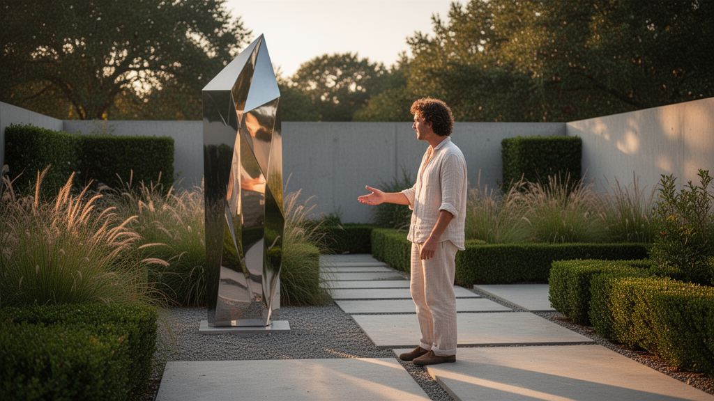 Como escolher escultura moderna para jardim contemporâneo?