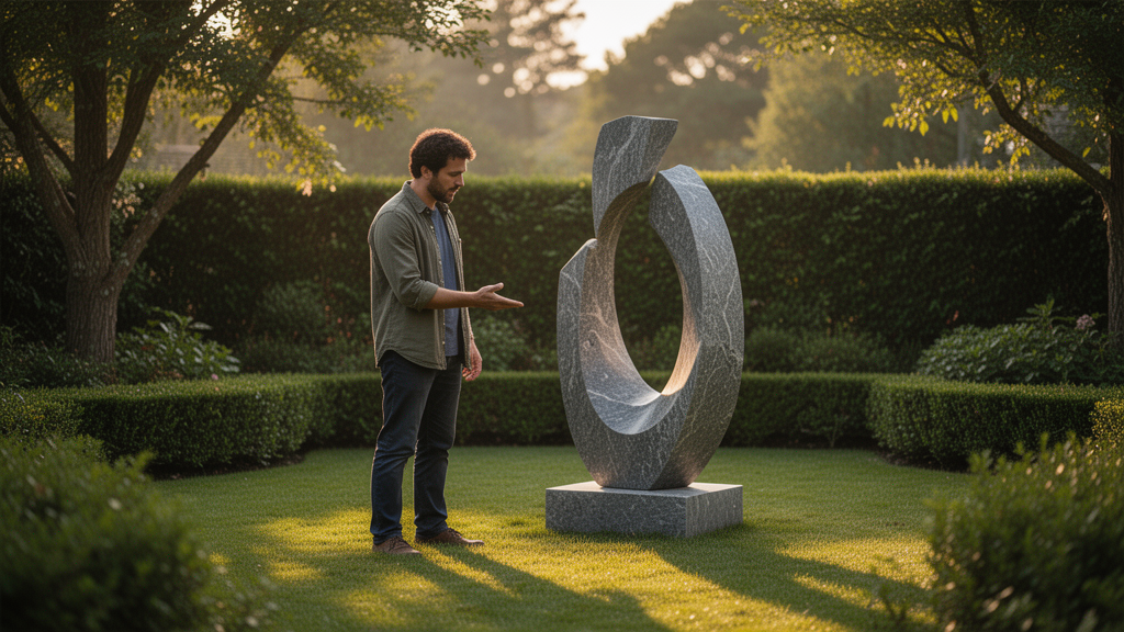 Onde posicionar a escultura para criar o máximo impacto visual?