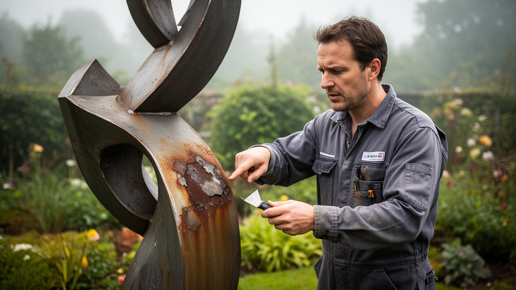 Por que a escultura em aço para jardim precisa de pintura protetiva?