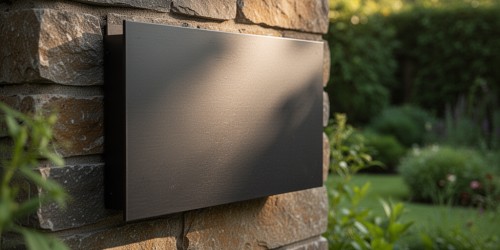 Placa personalizada para área externa: preço, compra e resistência