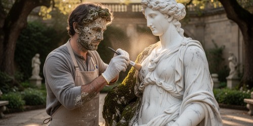 Restauração de escultura externa: preço, compra e recuperação do acabamento