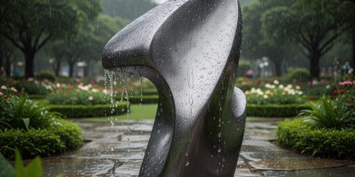 Escultura resistente à chuva evita manutenção frequente?