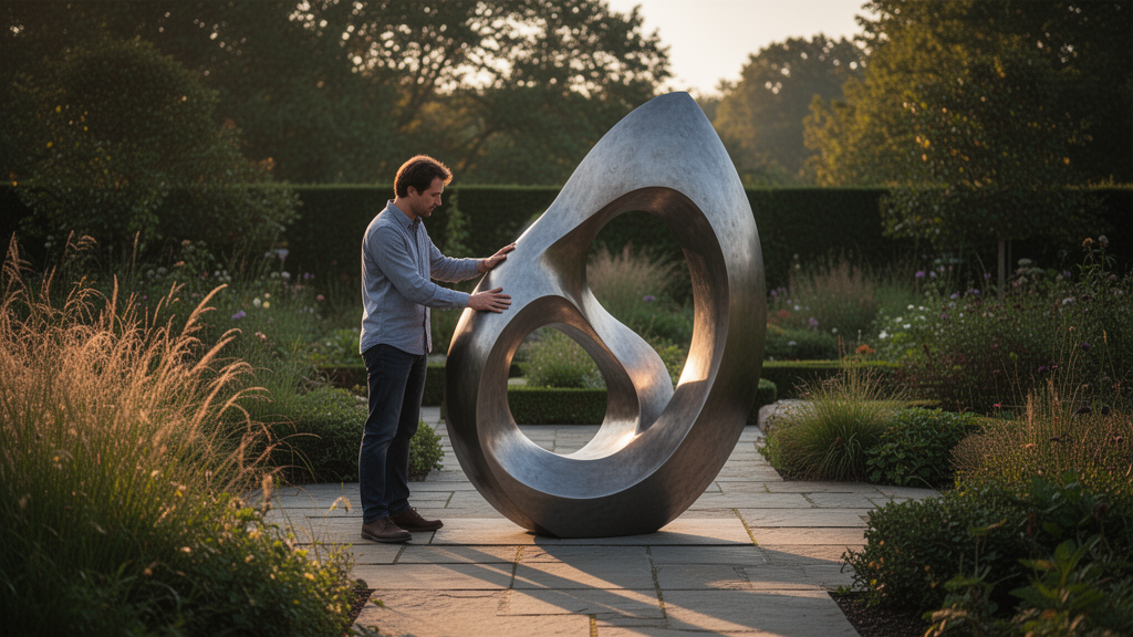 O que define uma escultura abstrata para jardim e seu papel no paisagismo