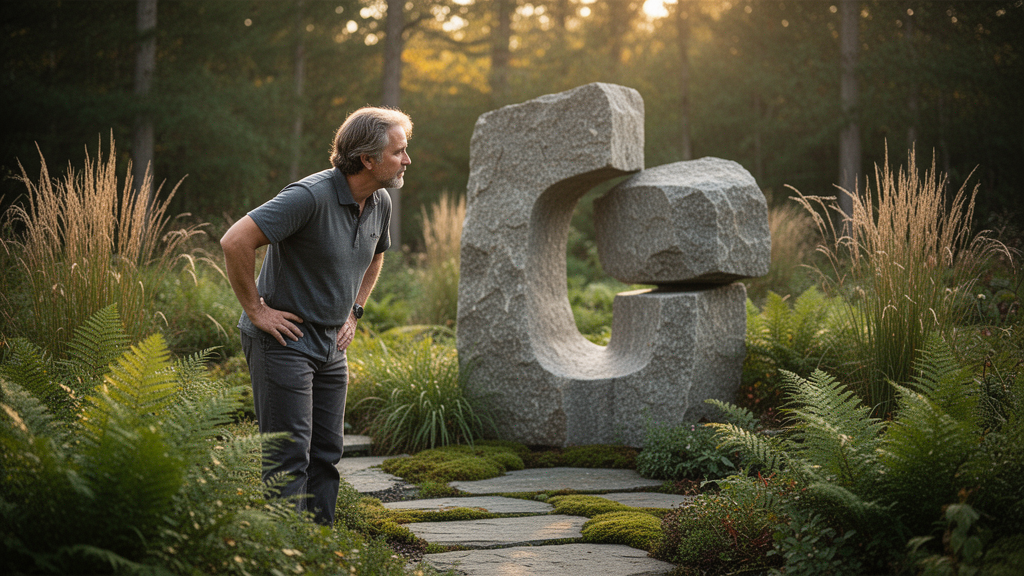 Como a escultura dialoga com o ambiente natural?