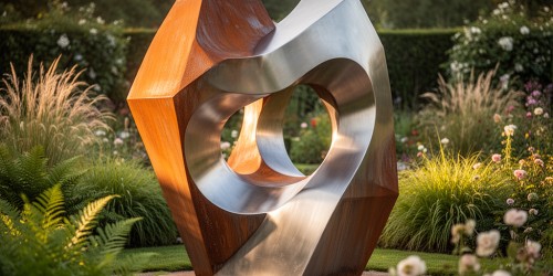 Escultura de metal para jardim: preço, compra e cuidado com acabamento