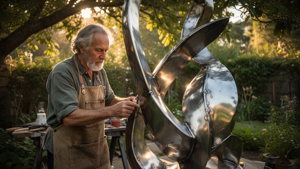 O que define o preço de uma escultura de metal para jardim?