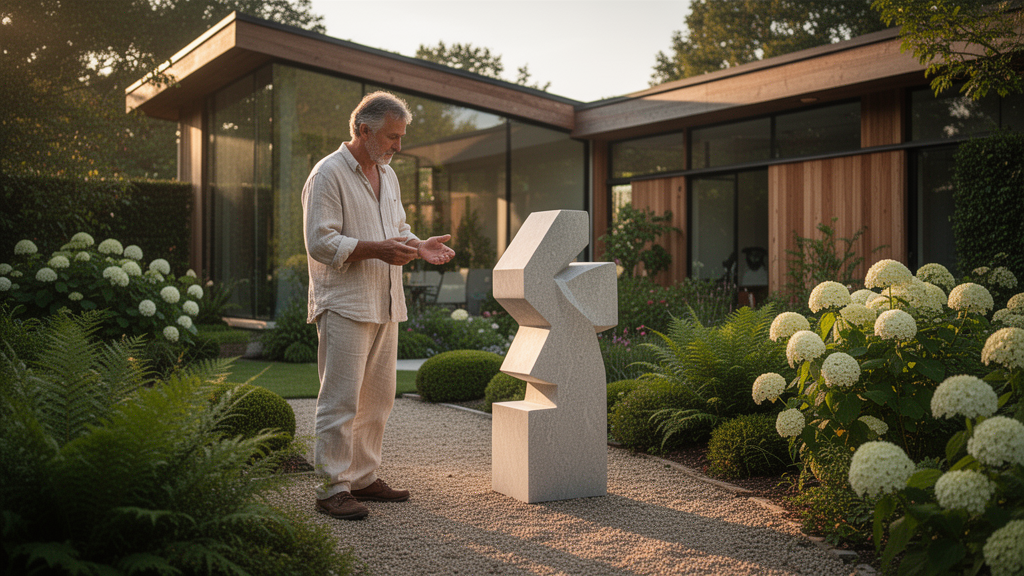 Harmonizando a arte com o estilo do jardim e da casa