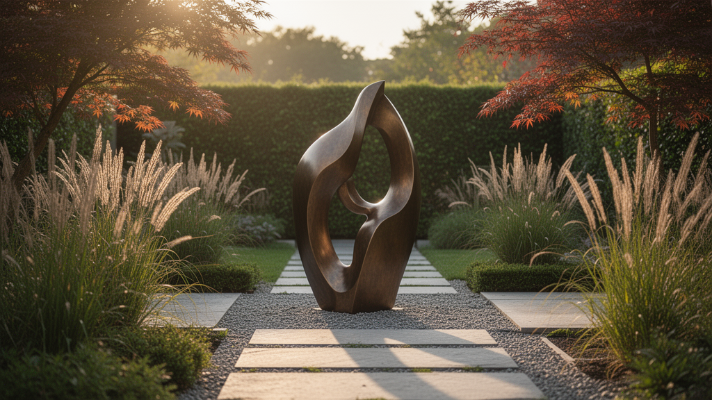 O que define uma escultura moderna para jardim