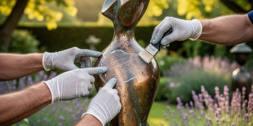 Como conservar escultura de metal para jardim sem perder beleza?