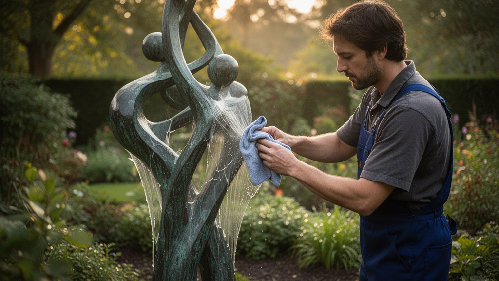 Como conservar escultura de metal para jardim sem perder beleza?