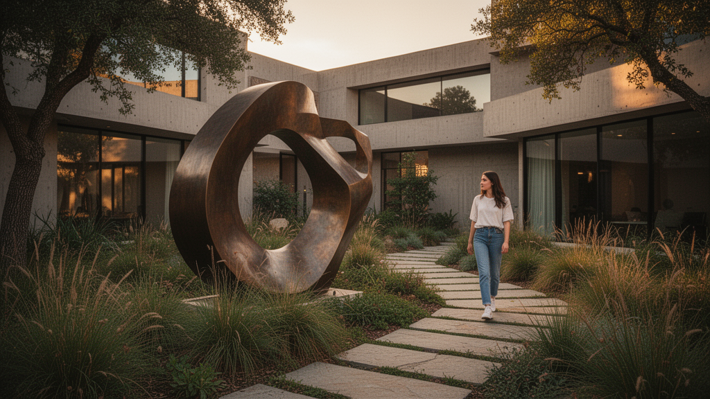 Integrando a escultura ao paisagismo e à arquitetura