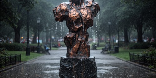 O que é escultura resistente à chuva e por que ela importa?