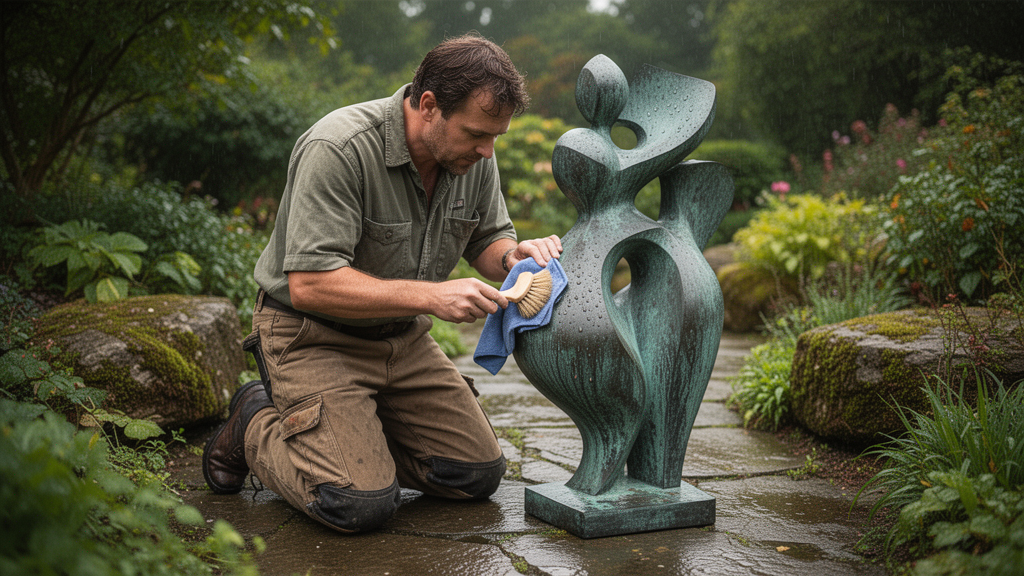 A manutenção de uma escultura para jardim é complicada?