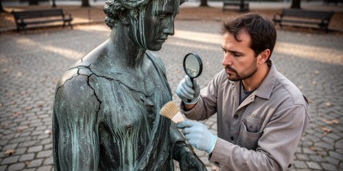 Escultura para praça precisa de manutenção especial?