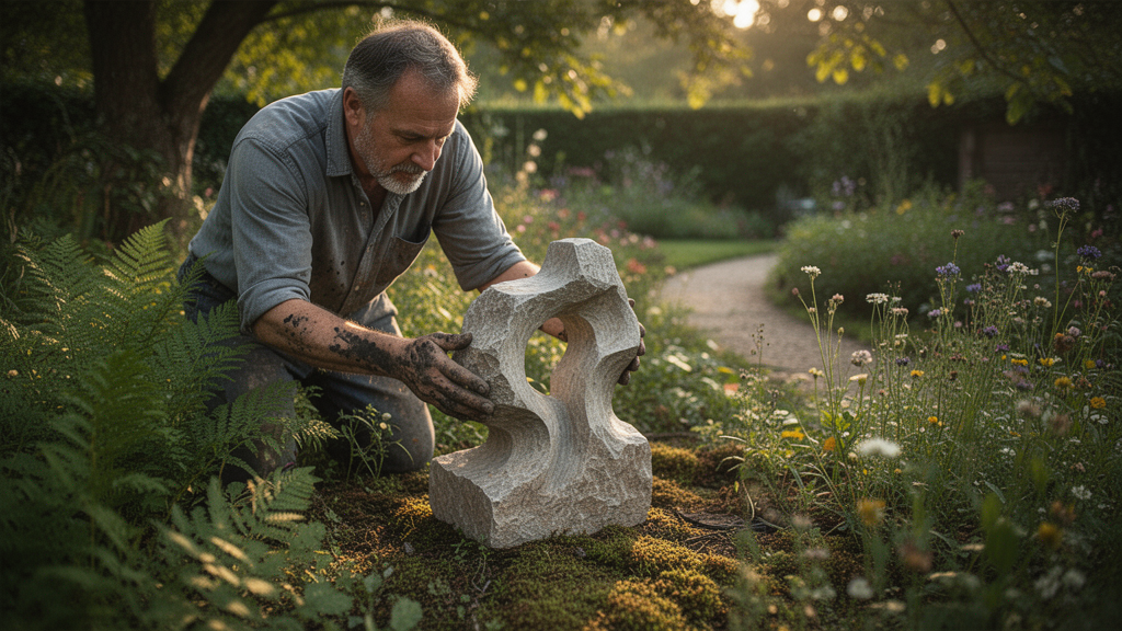 Como escolher ideias de escultura rústica para jardim que funcionam?