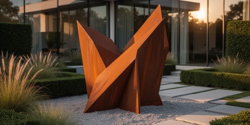Como usar escultura em aço para jardim em áreas contemporâneas?
