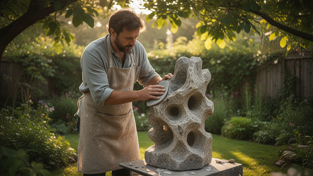 O que define uma escultura artesanal para jardim?