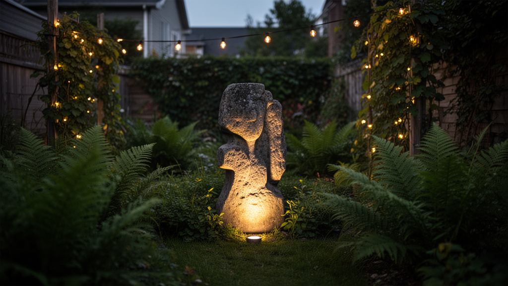 Como a iluminação e as plantas complementam o ponto focal