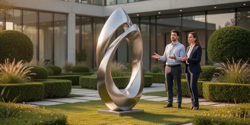 Como escolher escultura para jardim comercial na entrada da empresa?
