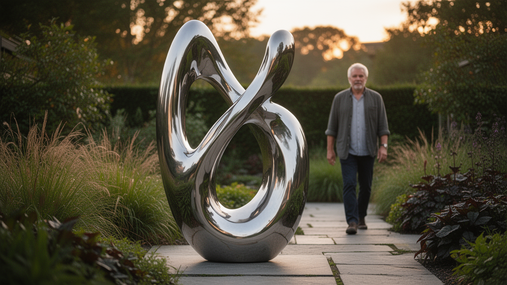 Como a escultura abstrata para jardim transforma o ambiente?