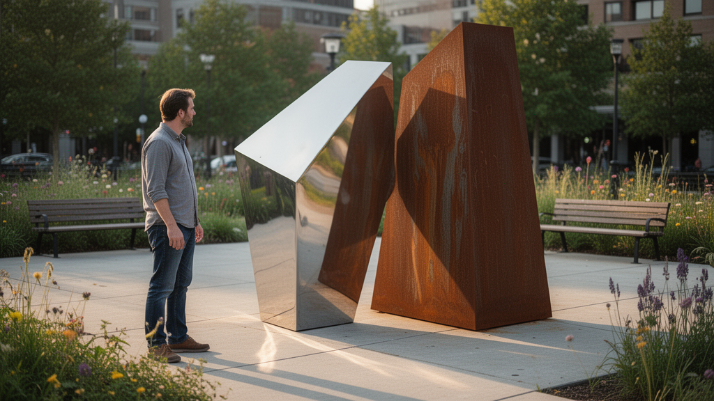 Aço inoxidável e aço corten como opções modernas