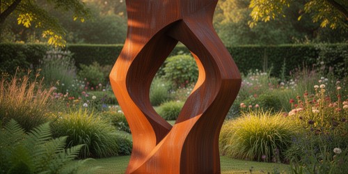 O que é escultura de metal para jardim e por que ela é resistente?
