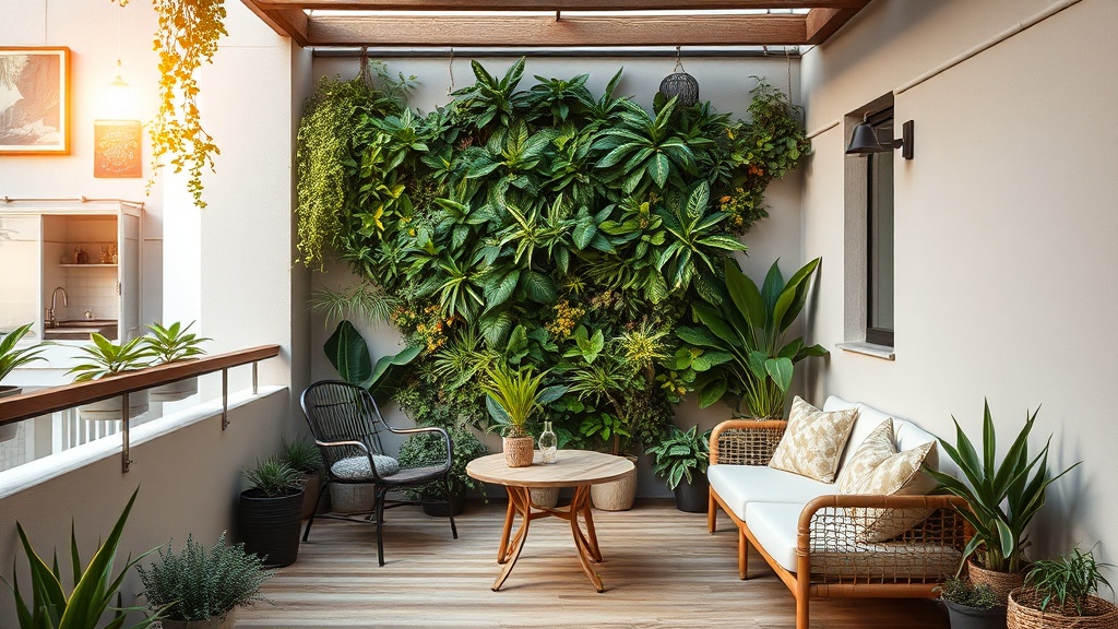 Varandas e Sacadas Pequenas: jardim vertical, conforto e privacidade