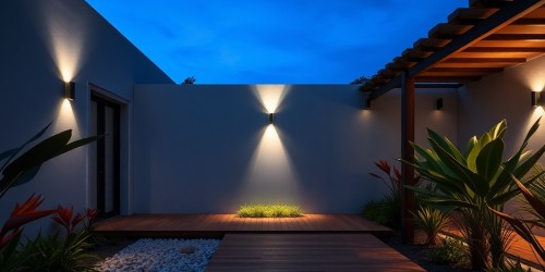 Iluminação de Jardim, Varanda e Área Externa: arandelas, balizadores e fitas de LED